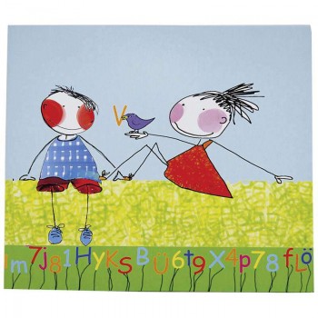 Folder, leaflet, childrens album Grassland, for 2 photos 13x18 cm (space for additional photos)