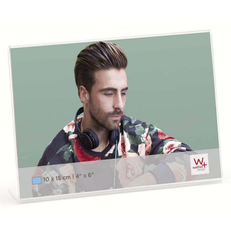 Photo frame, plastic stand Walther Acryl Portrait, 10x15cm, Acrylglas Landscape, ASQ1015-(D-286300) Photo frame, plastic stand Walther Acryl Portrait, 10x15cm, Acrylglas Landscape, ASQ1015 (D-286300)