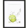 Photo frame Deknudt, 18x24cm, Wood black with Passepartout, S66KF2 P1