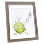 Photo frame Deknudt Resin, 18x24cm, gray-brown, wood with Passepartout, S66KH3 P1