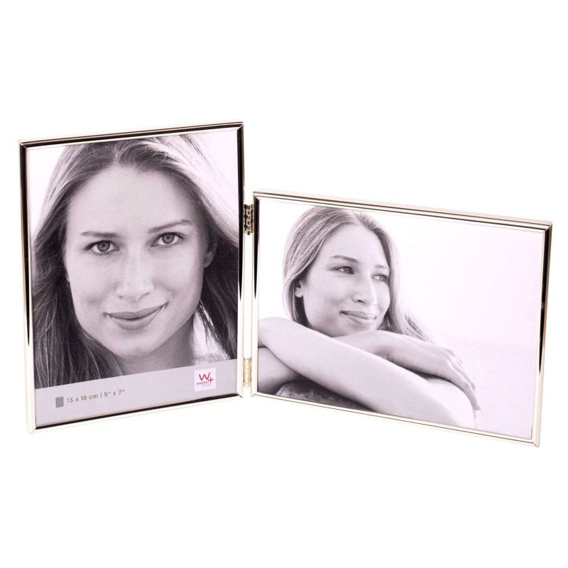 Photo frame Walther Chloe, 2 x 13cm x 18cm, silver, 1x vertical - 1x horizontal, WD118S Walther Photo frame Walther Chloe, 2 x 13cm x 18cm, silver, 1x vertical - 1x horizontal, WD118S Walther D-463619