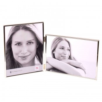 Okvir za fotografije Walther Chloe, 2 x 13cm x 18cm, srebrn, 1x ležeč - 1x pokončen, WD118S