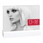 Photo frame ZEP Dresda, 13x18cm, White, Acrylic w. wooden Base, for two photos, AQ657W