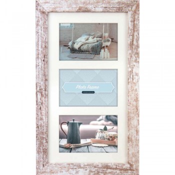 Okvir za fotografije ZEP Nelson 6 3Q, 3x13x18cm, lesen, belo/rjava, V23136