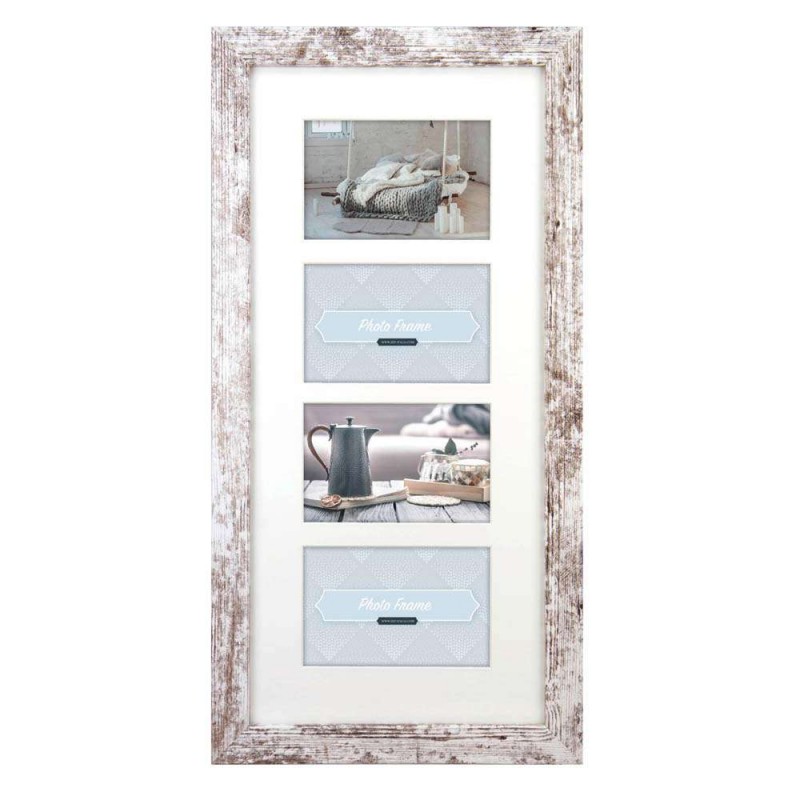 Okvir za fotografije ZEP Nelson 6 4Q, 4x10x15cm, lesen, belo/rjava, V24106 (D-410447)