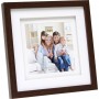 Photo frame Deknudt, 13x13cm, brown, Wood double passepartout, S65KQ1