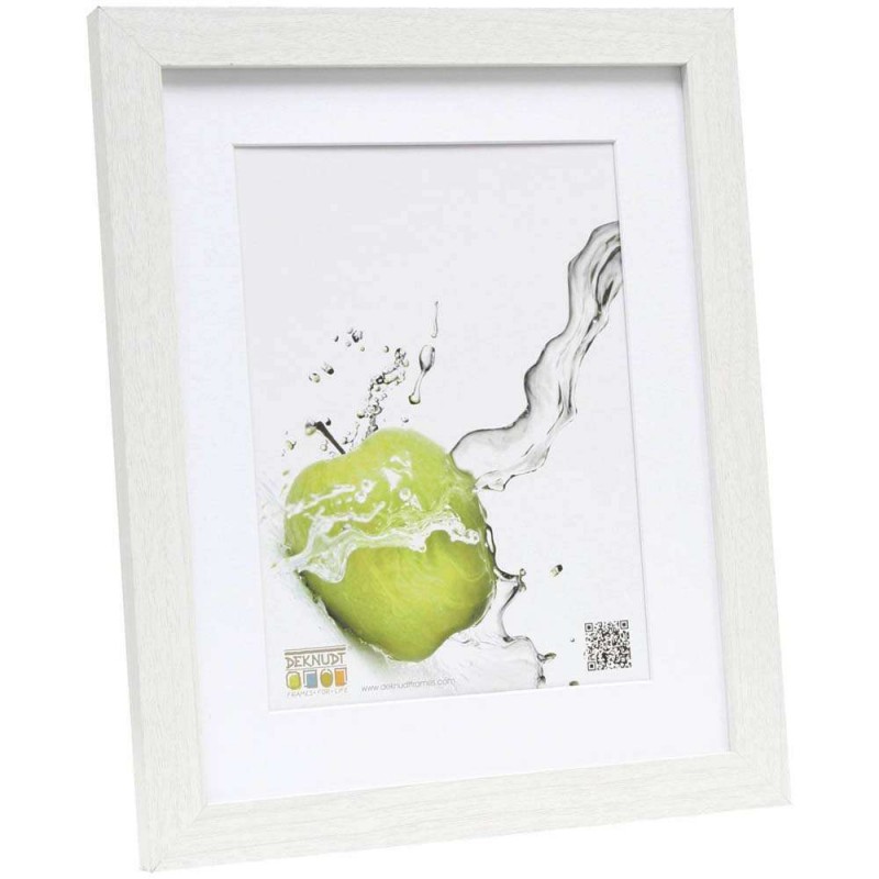 Photo frame Deknudt, 13x18cm, white, Wood with passepartout, S66KF1 P1 (D-847161)