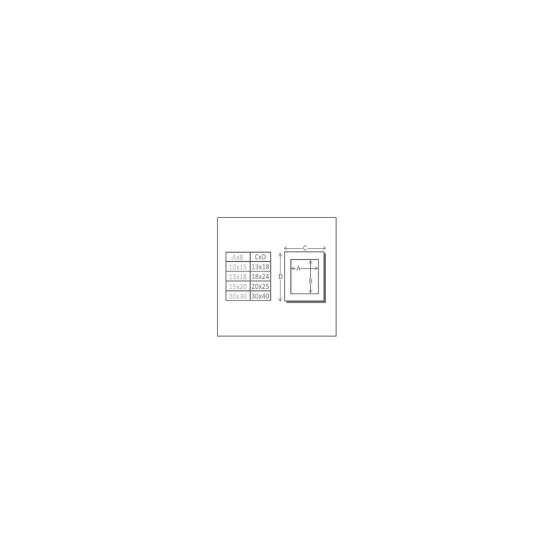 Photo frame Deknudt, 13x18cm, white, Wood with passepartout, S66KF1 P1 (D-847161)