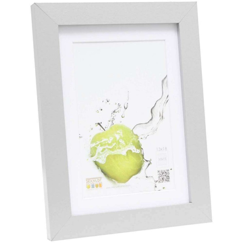 Photo frame Deknudt, 13x18cm, silver, Wood with passepartout, S66KD1 P1 Deknudt D-877338