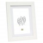Photo frame Deknudt, 15x20cm, white, Wood with Passepartout, S66KF1 P1