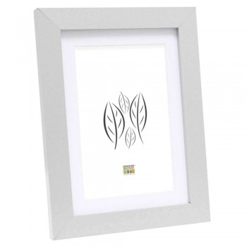 Photo frame Deknudt, 15x20cm, silver, Wood with Passepartout, S66KD1 P1 Photo frame Deknudt, 15x20cm, silver, Wood with Passepartout, S66KD1 P1