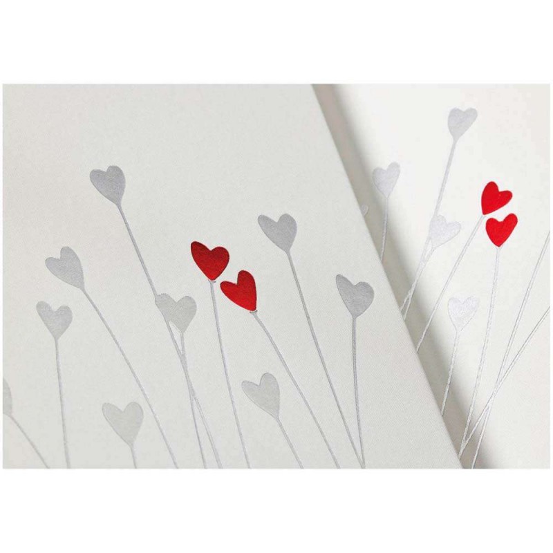 Poročni foto album za slike Walther Bleeding Heart 28x30,5 50 white Pages Wedding UH202 Walther D-276439