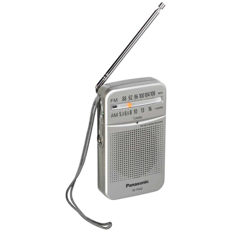 Prenosni radio Panasonic RF-P50DEG-S srebrni FM/AM (D-316542)