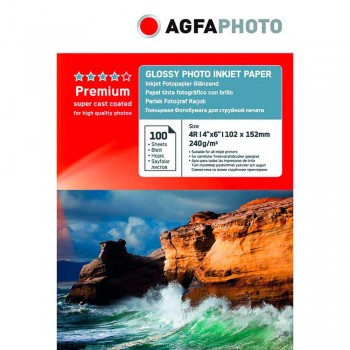 Profesionalni foto papir AgfaPhoto Premium Glossy, 240g, 10x15cm, 100 listov AP240100A6N Profesionalni foto papir AgfaPhoto Premium Glossy, 240g, 10x15cm, 100 listov AP240100A6N