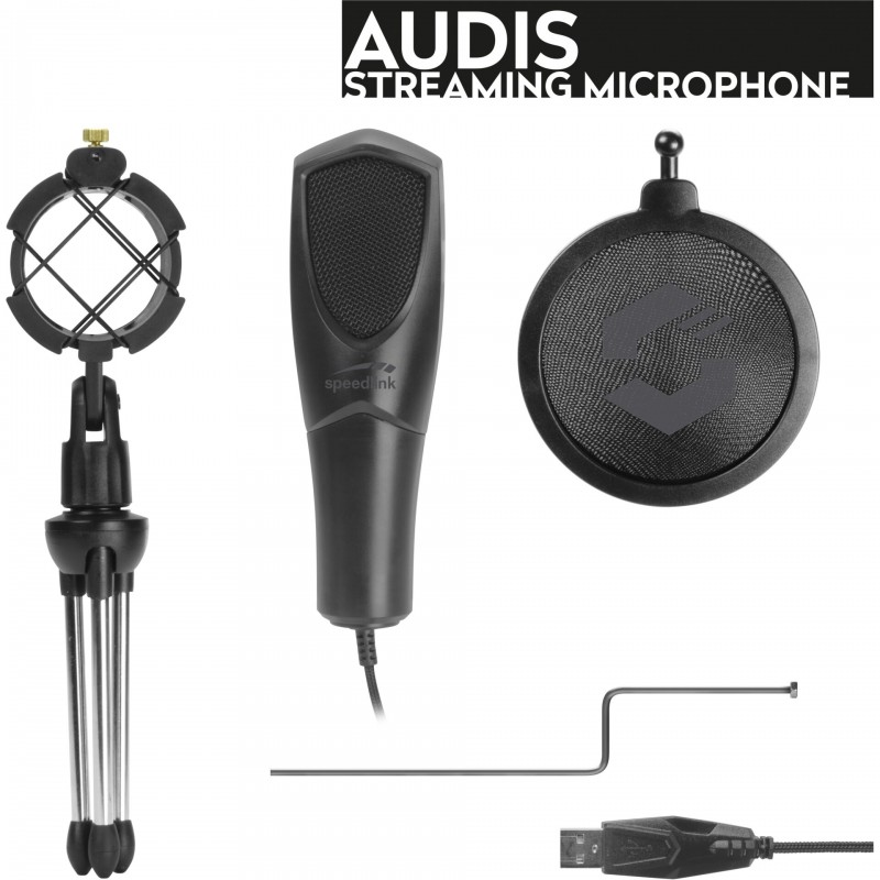 Speedlink AUDIS Streaming Microphone, black Speedlink D-223416