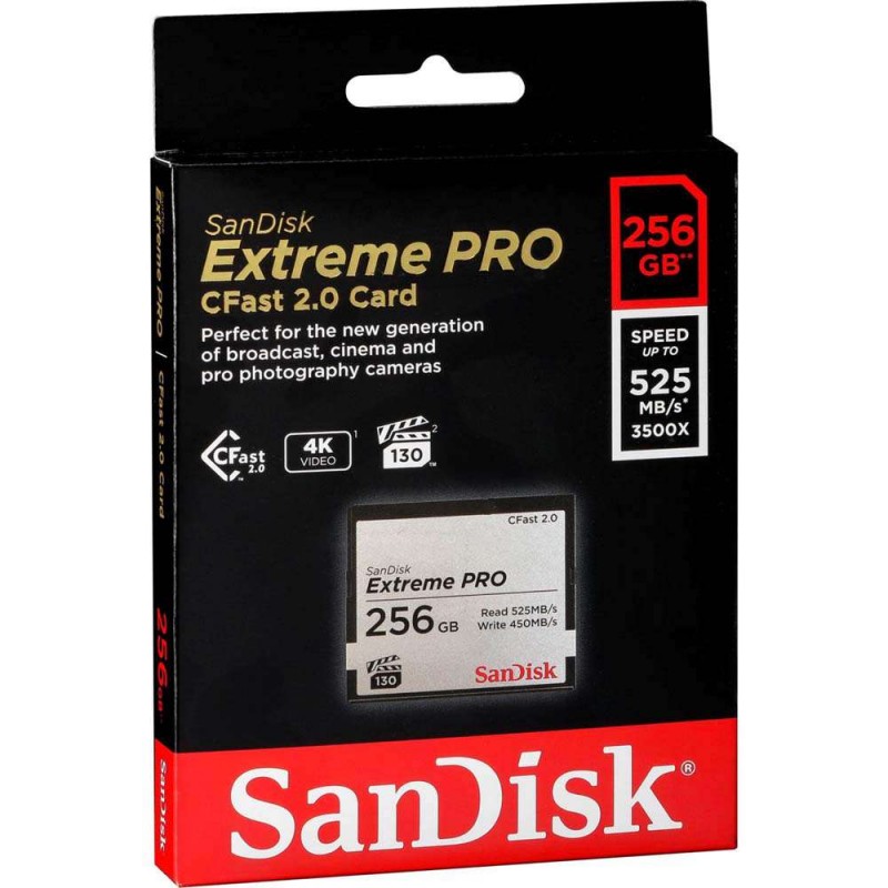 Spominska kartica SanDisk CFAST 2.0 VPG130 256GB Extreme Pro SDCFSP-256G-G46D (D-722619)
