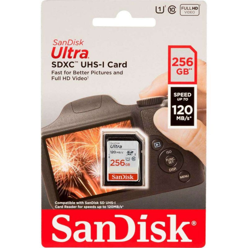 Memory card SanDisk Ultra SDXC UHS-I 256GB 120MB/s SDSDUN4-256G-GN6IN (D-722948)