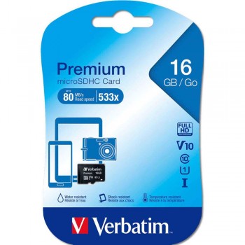 Spominska kartica Verbatim microSDHC 16GB Class 10 UHS-I