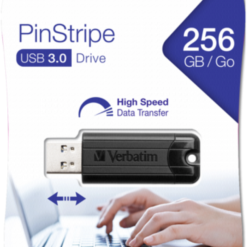 Verbatim Store n Go 256GB Pinstripe USB 3.0 black Verbatim D-198984