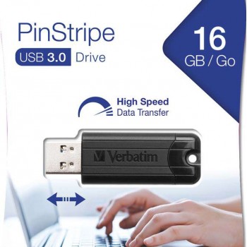 Verbatim Store n Go 16GB Pinstripe USB 3.0 black
