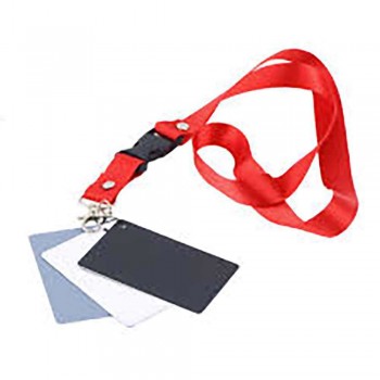 3-in-1 Digital 18% Gray / White / Black Card Set White Exposure Balance+Strap
