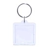 Square Blank Acrylic Keyring Photo Keychain, 4x4cm ZEP F-100028-1