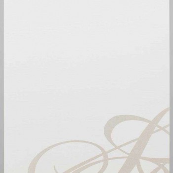 Folder, leaflet, album for photos up to 13x19 cm with 2 passepartout, gold border, white with neutral motive