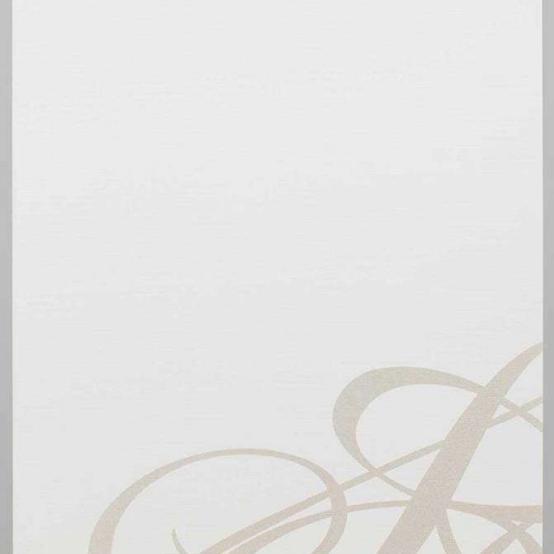 Folder, leaflet, album for photos up to 13x19 cm with 2 passepartout, gold border, white with neutral motive Fotomedia F-100034