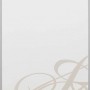 Folder, leaflet, album for photos up to 13x19 cm with 2 passepartout, gold border, white with neutral motive