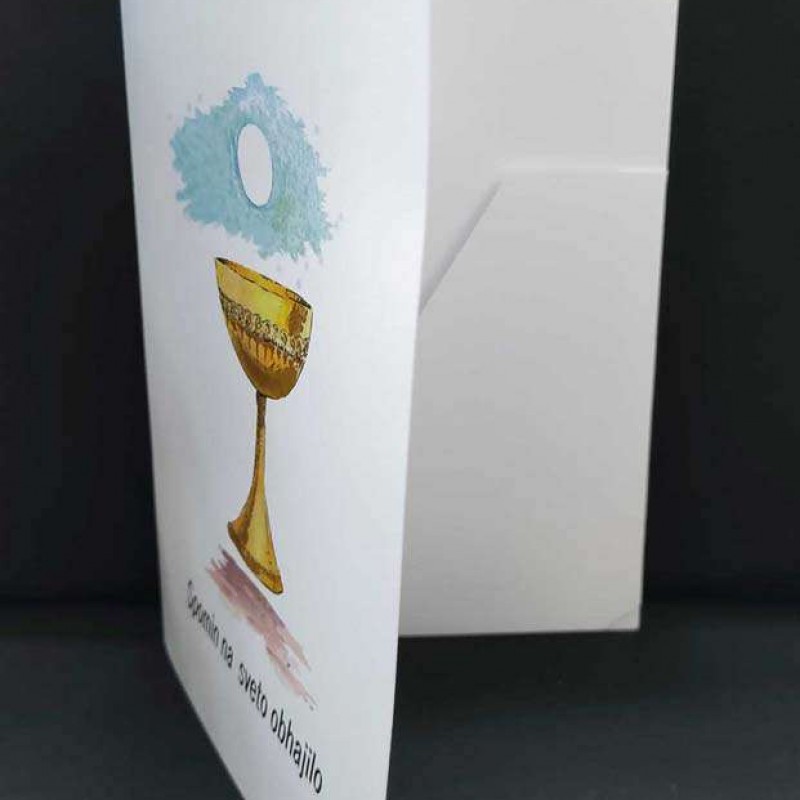 Folder, leaflet, album Communion, Portrait folders with passepartout 13x18 cm Fotomedia F-MAPA-Obhajilo-4