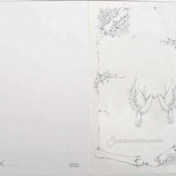 Mapa, zgibanka, album za 2 fotografiji 13x18 cm, Spomin na najino poroko Mapa, zgibanka, album za 2 fotografiji 13x18 cm, Spomin na najino poroko