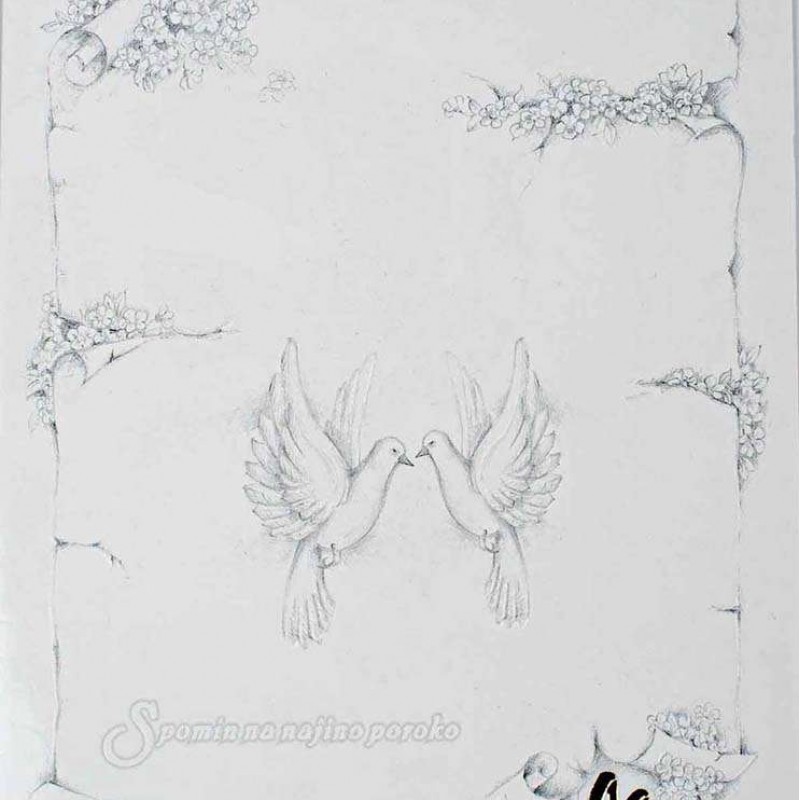 Folder, leaflet, album for 2 photos 13x18 cm, white, The memory of our wedding Elfa F-MAPA-1-2-BSP