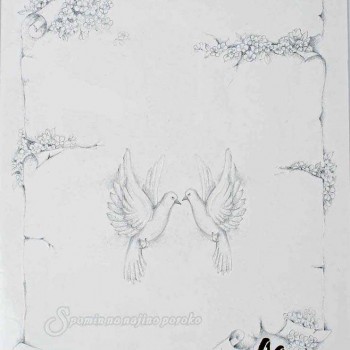 Folder, leaflet, album for 2 photos 13x18 cm, white, The memory of our wedding