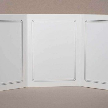Folder, leaflet, album for 3 photos 13x18 cm, white