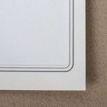 Mapa, zgibanka, album za 6 fotografiji 13x18 cm, bela, siva srebrna obroba