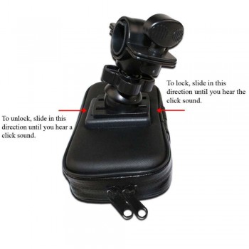 Phone holder for motorcycle or bicycle with waterproof case