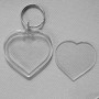 Heart shape Blank Acrylic Keyring Photo Keychain with photo, 4,3x4,3cm