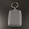 Rectangular Blank Acrylic Keyring Photo Keychain, 4x5,5cm ZEP F-100017-1