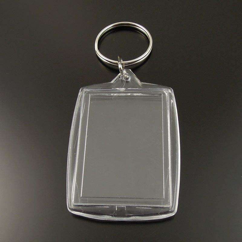 Rectangular Blank Acrylic Keyring Photo Keychain, 4x5,5cm ZEP F-100017-1