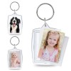 Rectangular Blank Acrylic Keyring Photo Keychain, 4x5,5cm ZEP F-100017-1