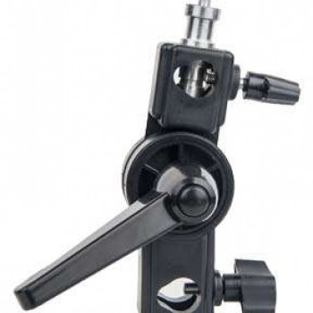 Universal umbrella and flash holder  with adjustable angle