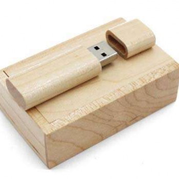 USB 2.0 ključek JASTER 16GB v lesenem ohišju, lesena škatla za shranjevanje